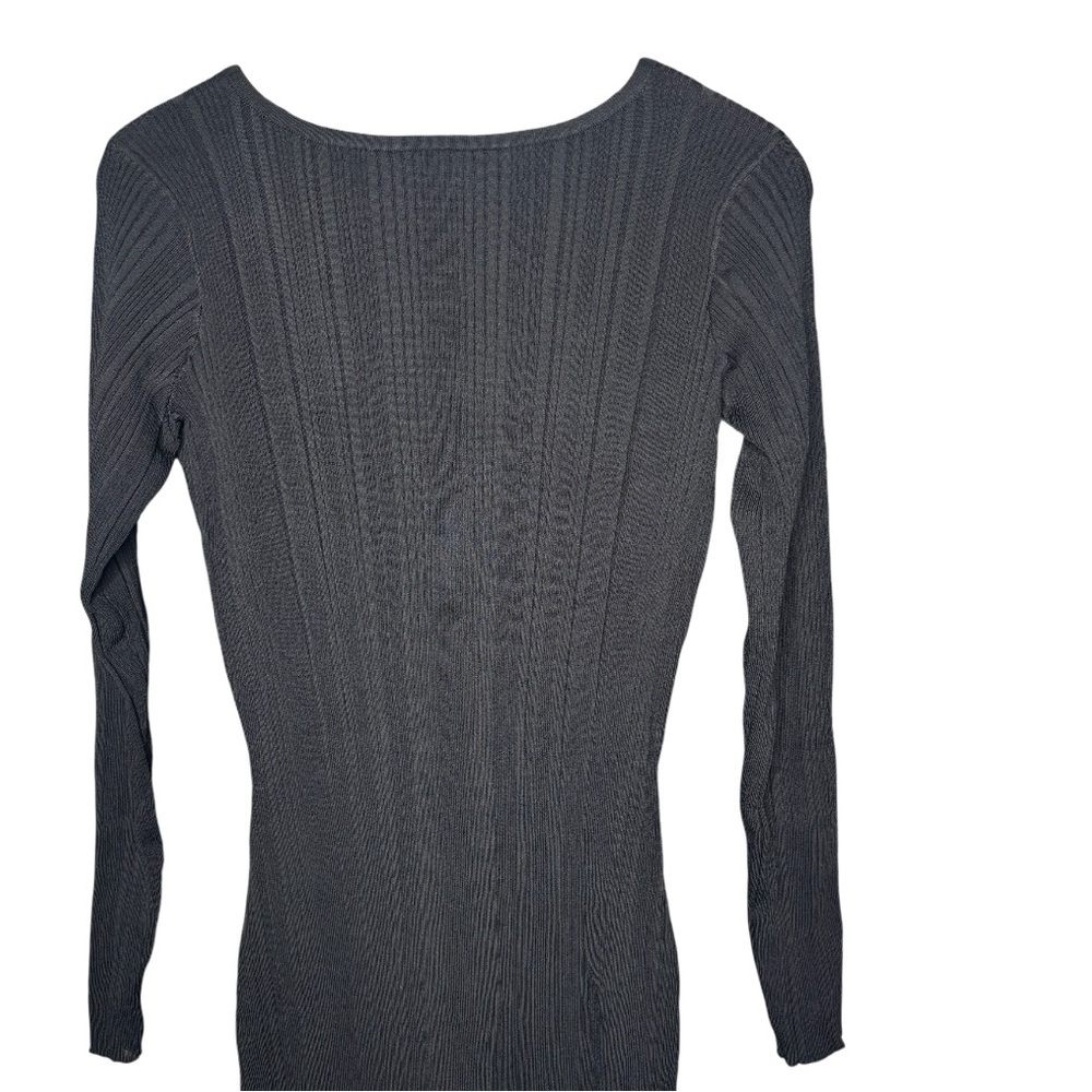 Amour Vert | Chantae Black Knit Midi Dress | Size M - Picture 2 of 6